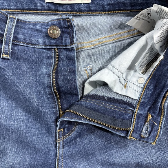 Levi's 721 Jeans Women's Size 28 High Rise Skinny Dark Wash Stretch Denim - Picture 3 of 15